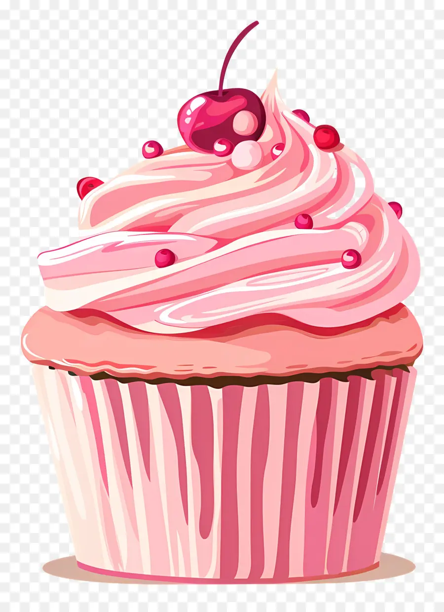 Kue Mangkuk Yang Lucu，Cupcake Dengan Ceri PNG