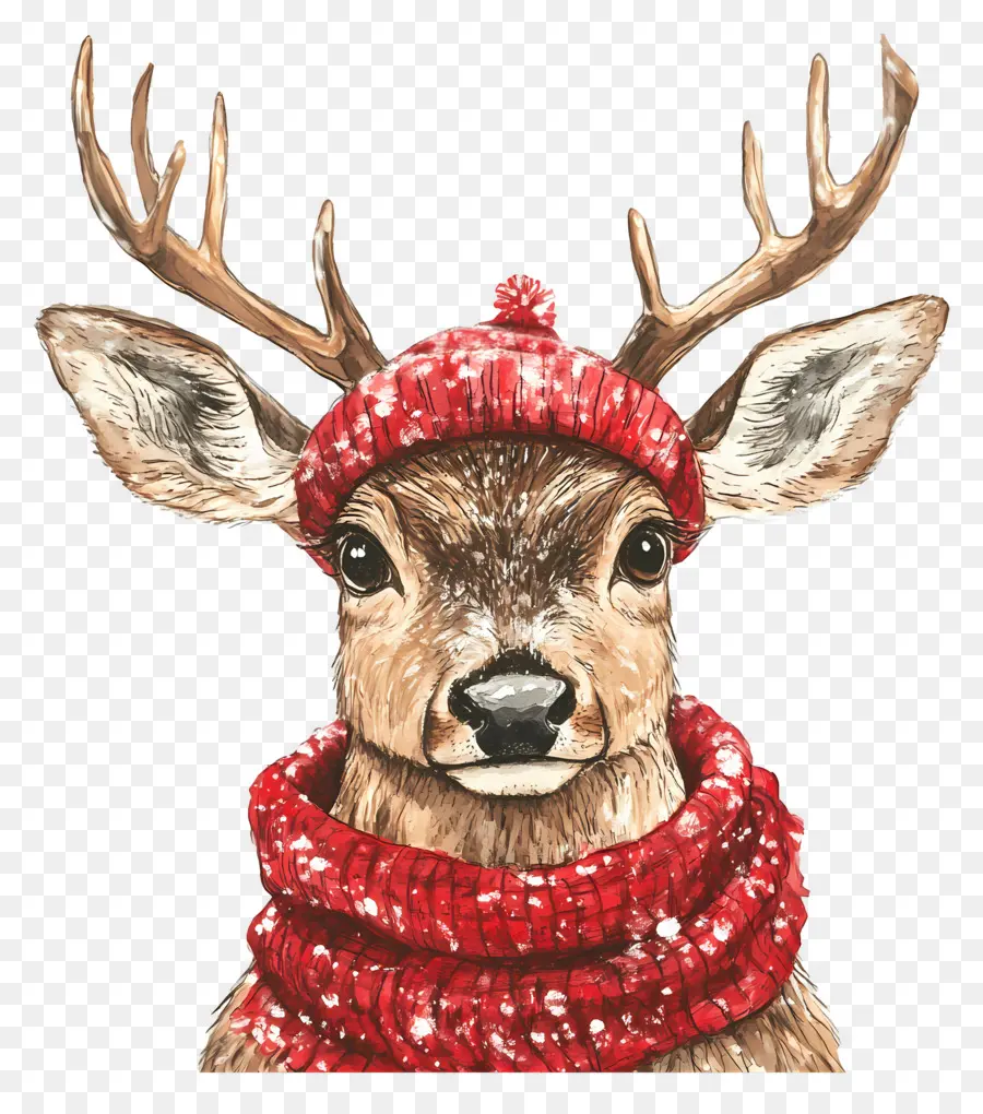 Rusa Natal，Rusa Dengan Syal PNG