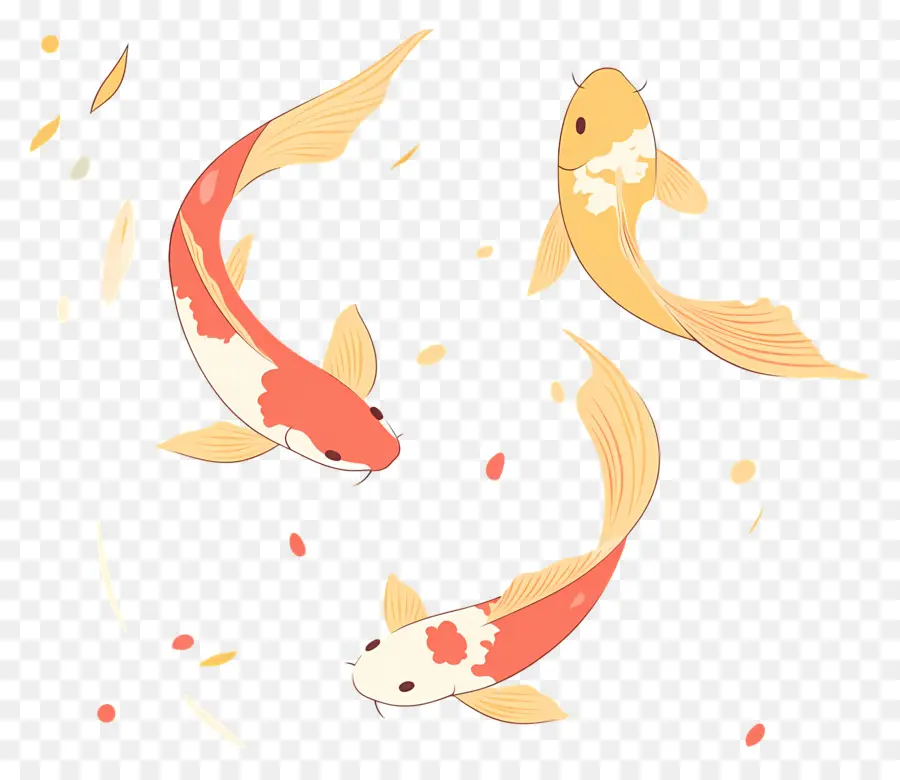 Ikan Koi，Ikan Koi Oranye PNG