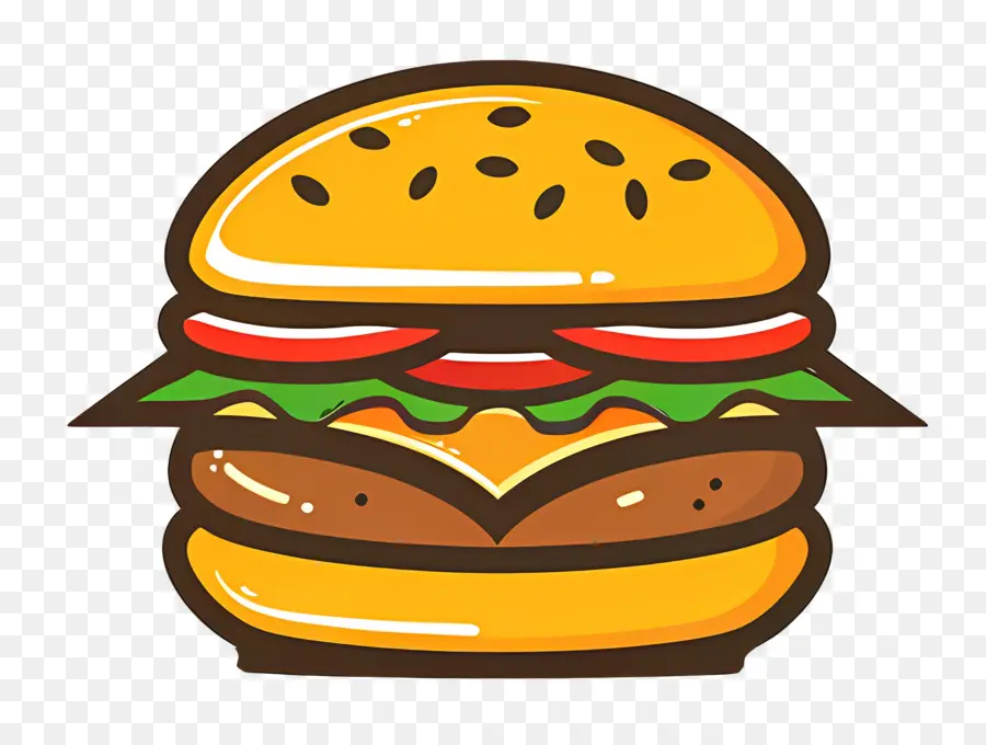 Logo Burger，Burger Sederhana PNG