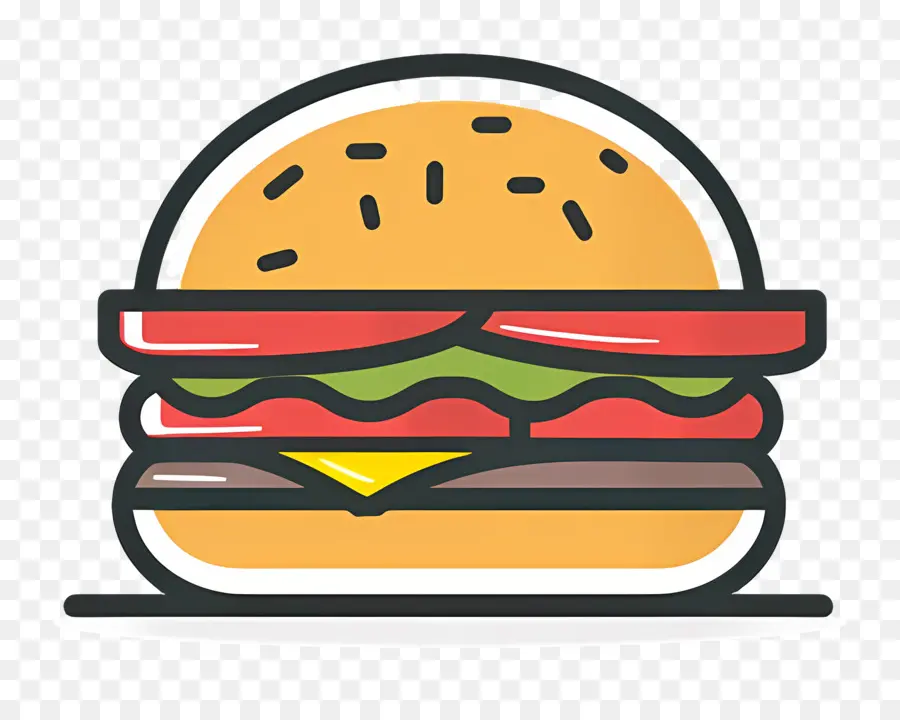 Logo Burger，Burger Sederhana PNG