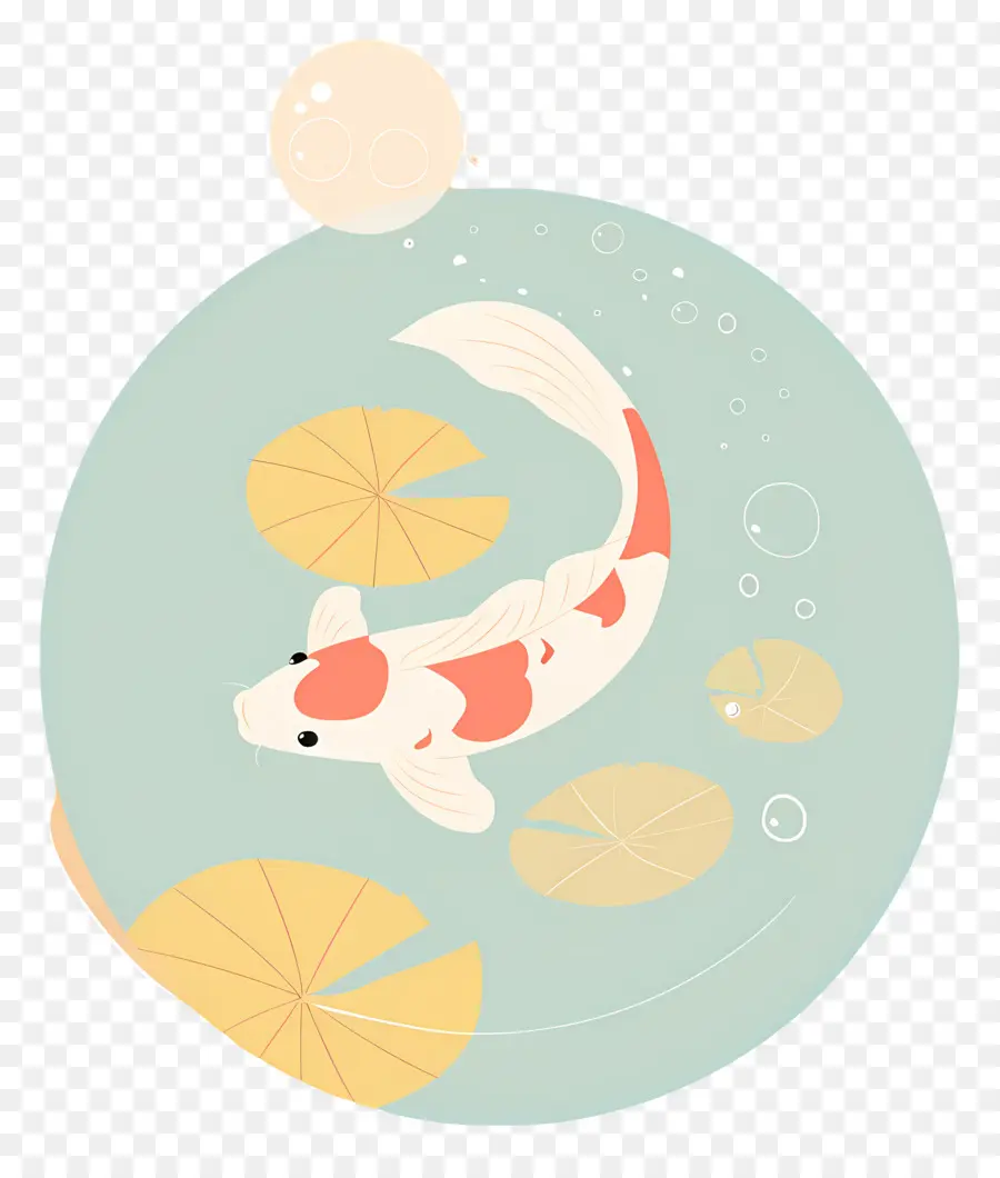 Ikan Koi，Kolam PNG