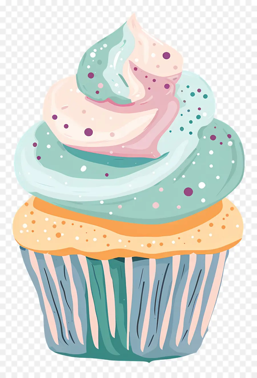 Kue Mangkuk Yang Lucu，Cupcake Dengan Ceri PNG