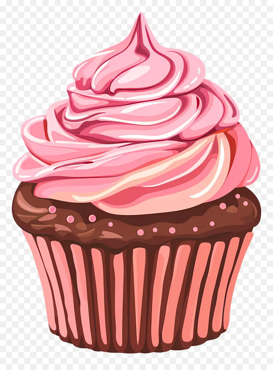 Kue Mangkuk Yang Lucu，Cupcake Dengan Ceri PNG