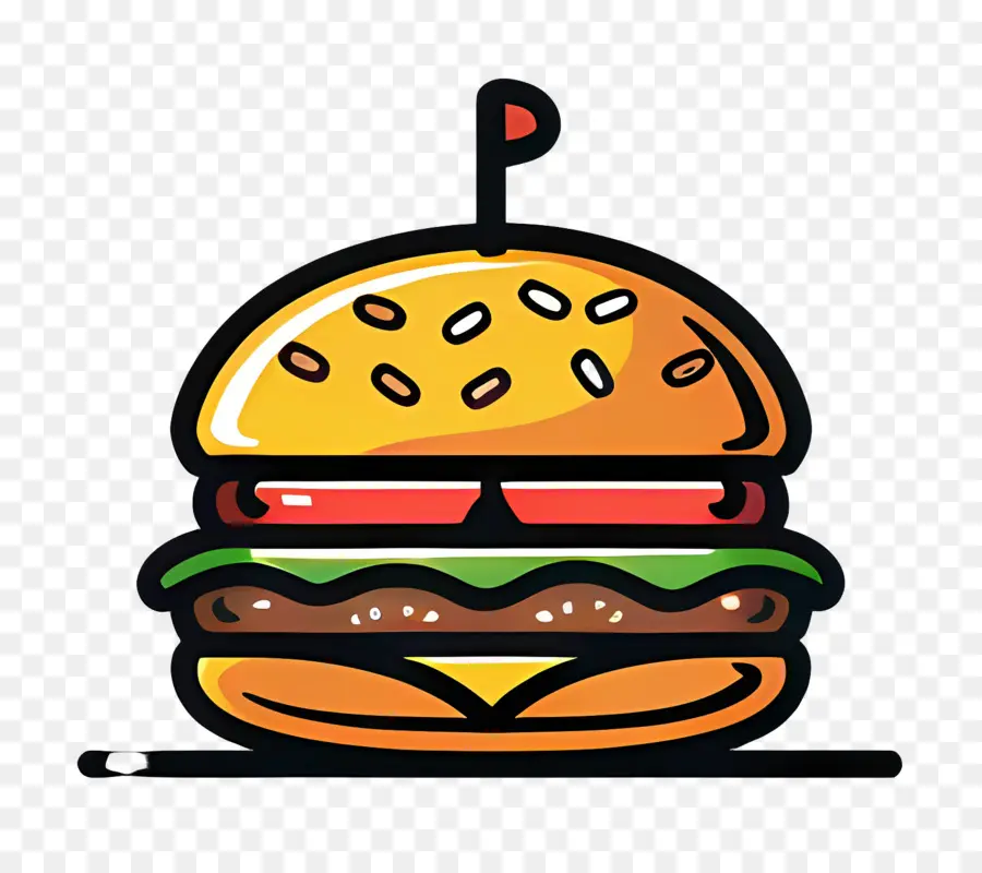 Logo Burger，Burger Sederhana PNG