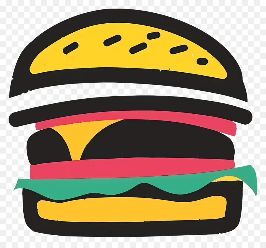 Logo Burger，Burger Sederhana PNG