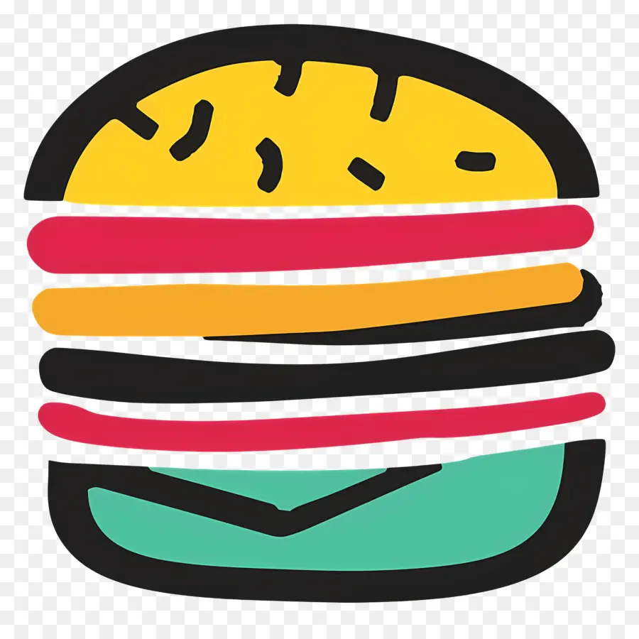 Logo Burger，Burger Bergaya PNG