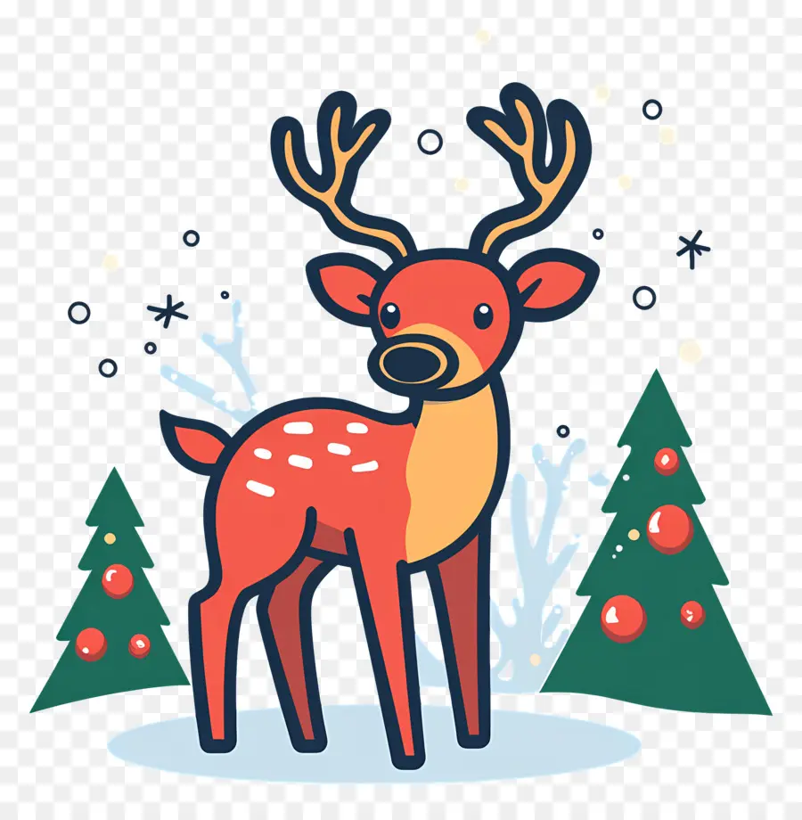 Rusa Natal，Rusa Kartun PNG