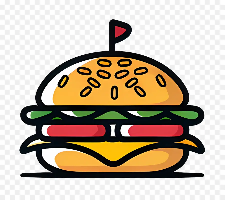 Logo Burger，Burger Sederhana PNG