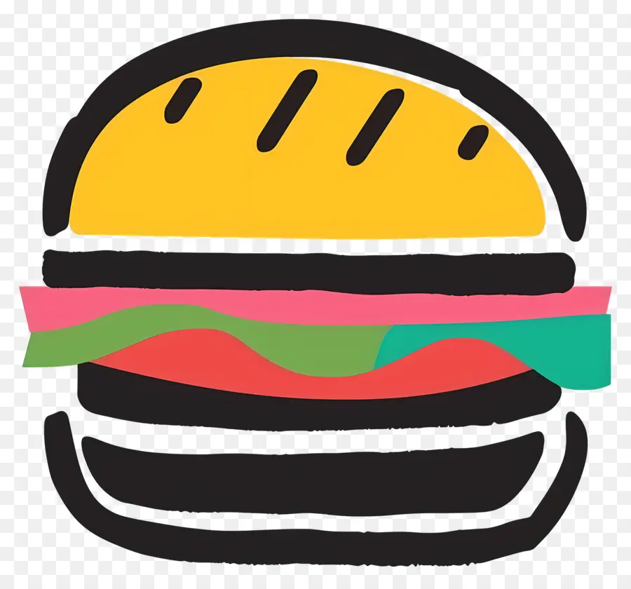 Logo Burger，Burger Bergaya PNG