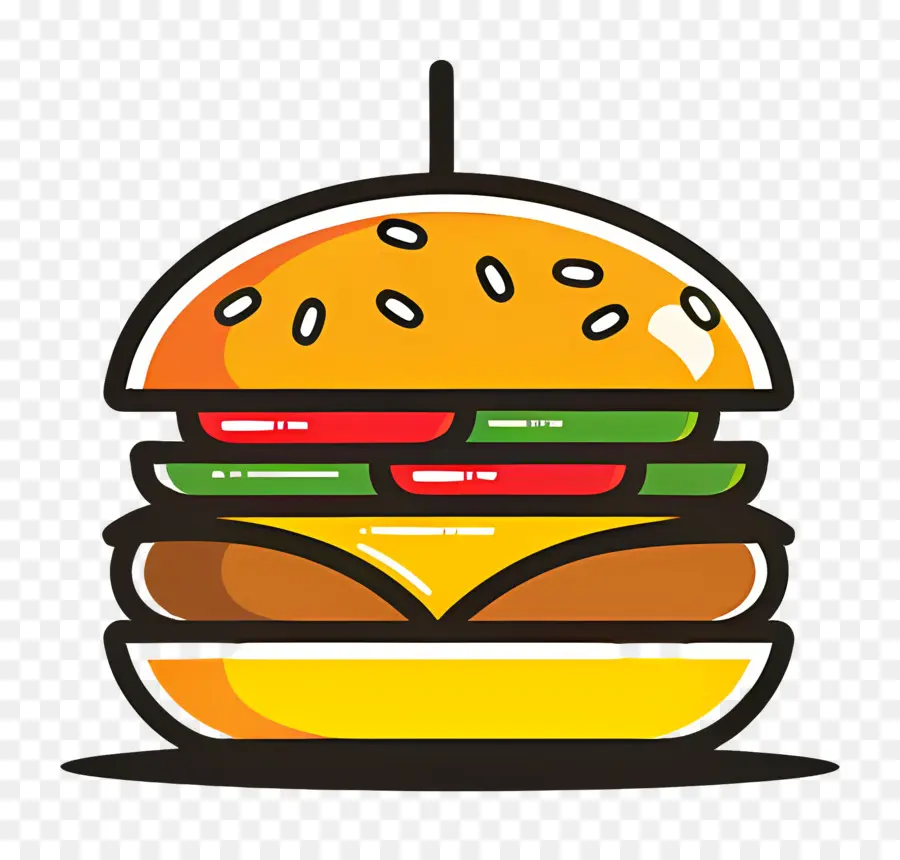 Logo Burger，Burger Sederhana PNG