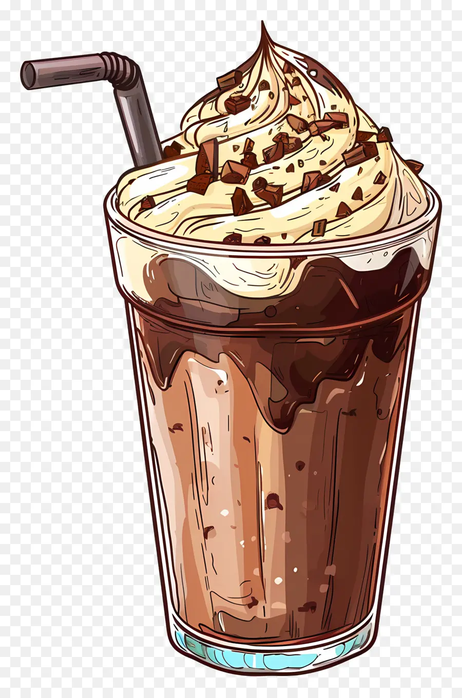 Frappuccino，Milkshake Coklat PNG