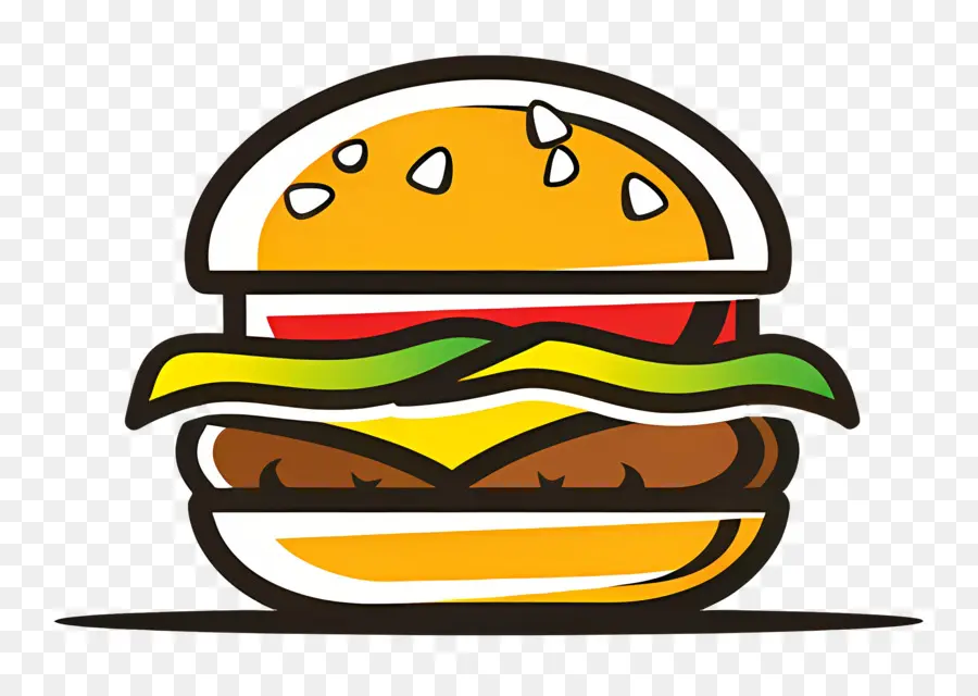 Logo Burger，Burger Berwarna Warni PNG