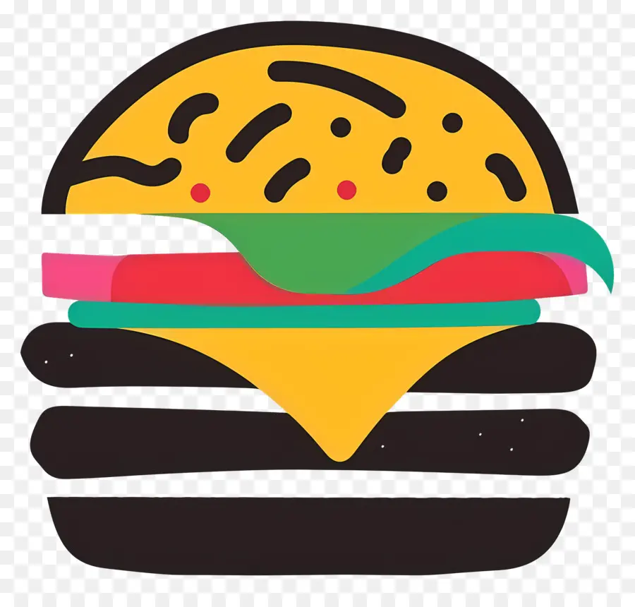 Logo Burger，Burger Berwarna Warni PNG