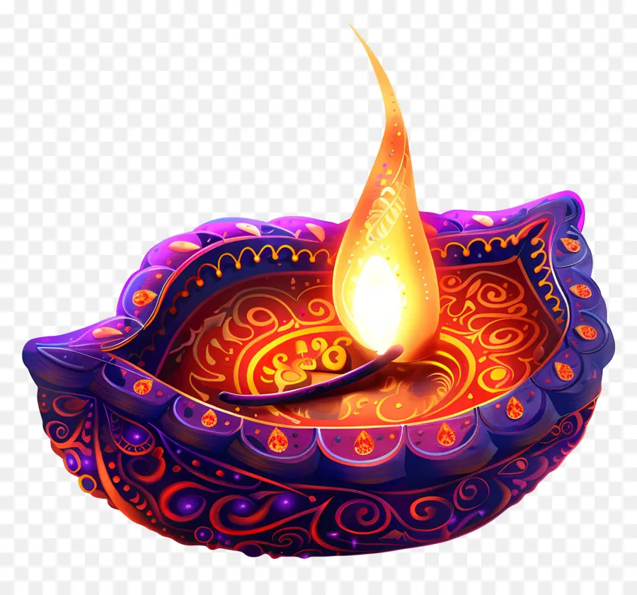 Lampu Diwali，Diya Dekoratif PNG