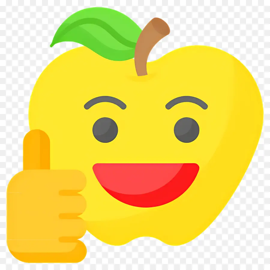 Jempol Emoji，Emoji Apel PNG