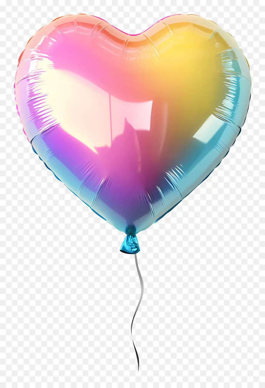 Balon Cinta，Balon Hati Pelangi PNG