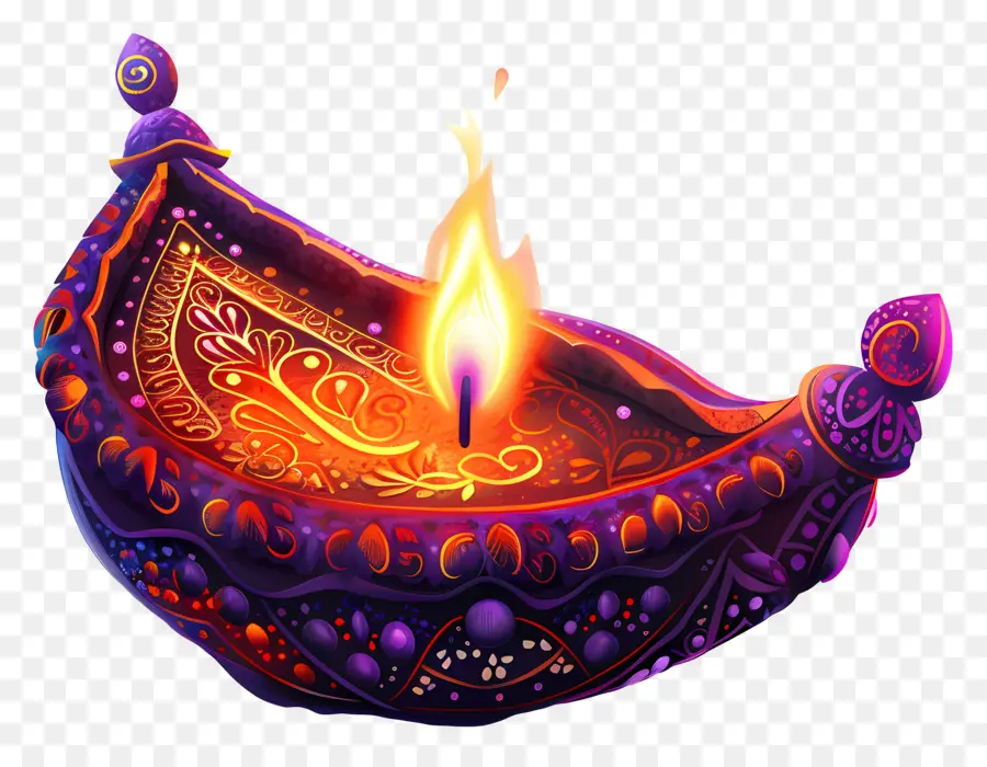 Lampu Diwali，Diya Dekoratif PNG