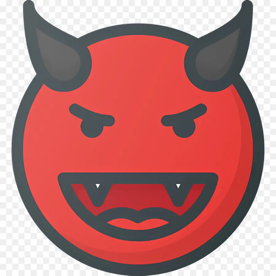 Emoji Setan，Merah PNG