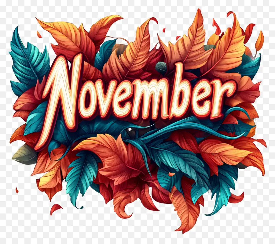 Kata November，Daun November PNG