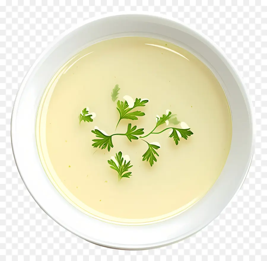 Vichyssoise，Sup Bening Dengan Peterseli PNG