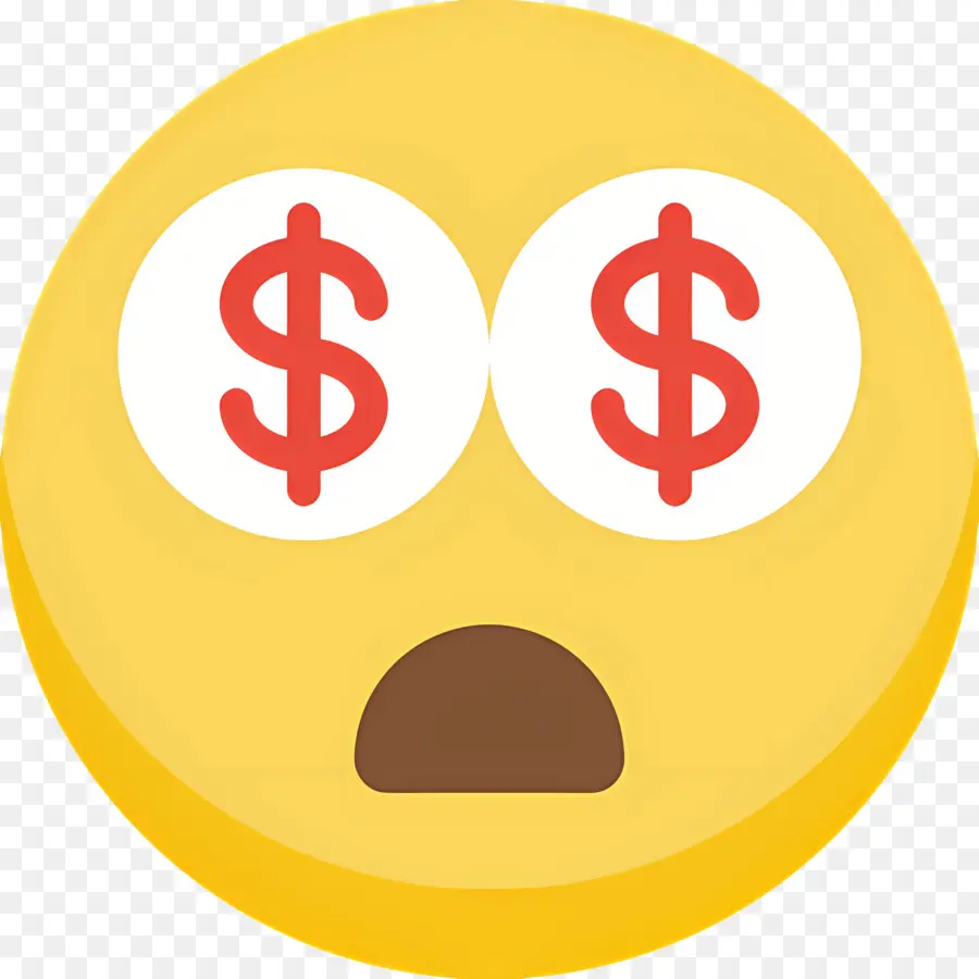 Uang Emoji，Emoji Mata Dolar PNG