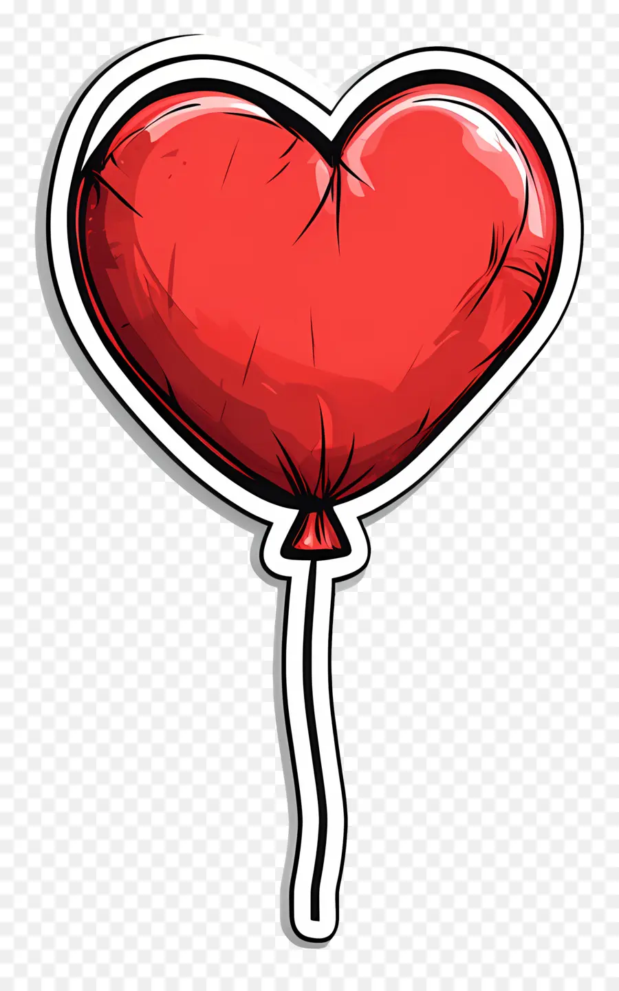 Balon Cinta，Balon Hati Merah PNG