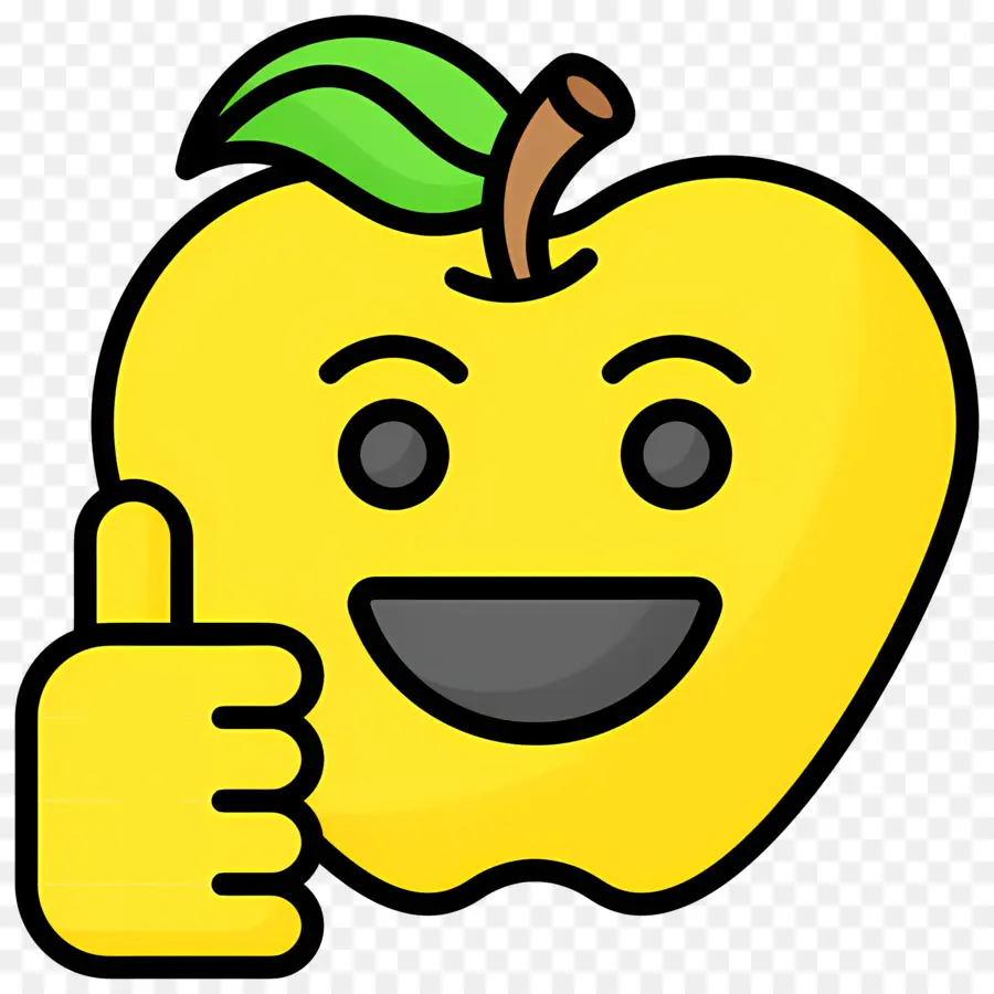 Jempol Emoji，Emoji Apel PNG