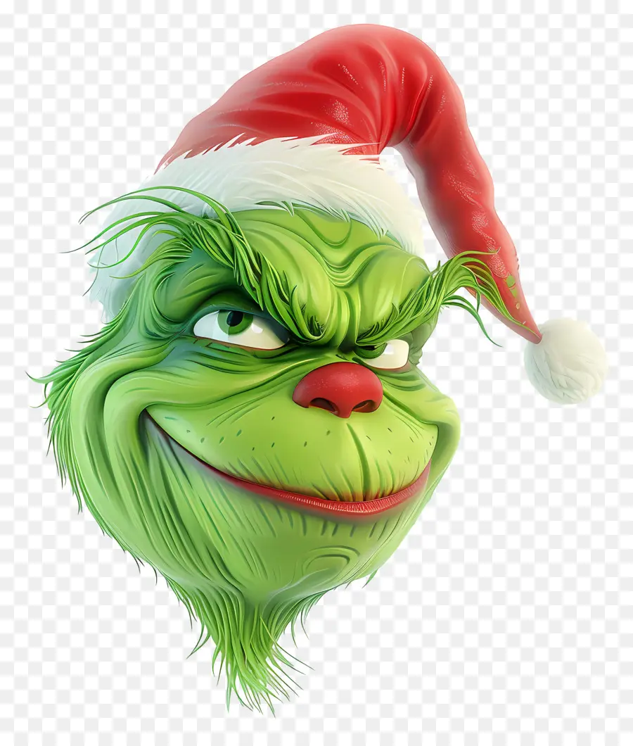 Kartun Grinch，Karakter Hijau Dengan Topi PNG