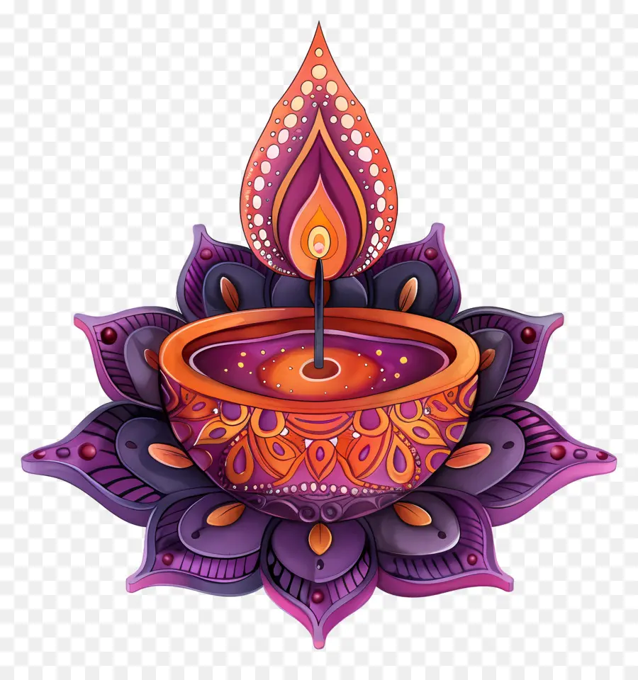 Lampu Diwali，Diya Dekoratif PNG