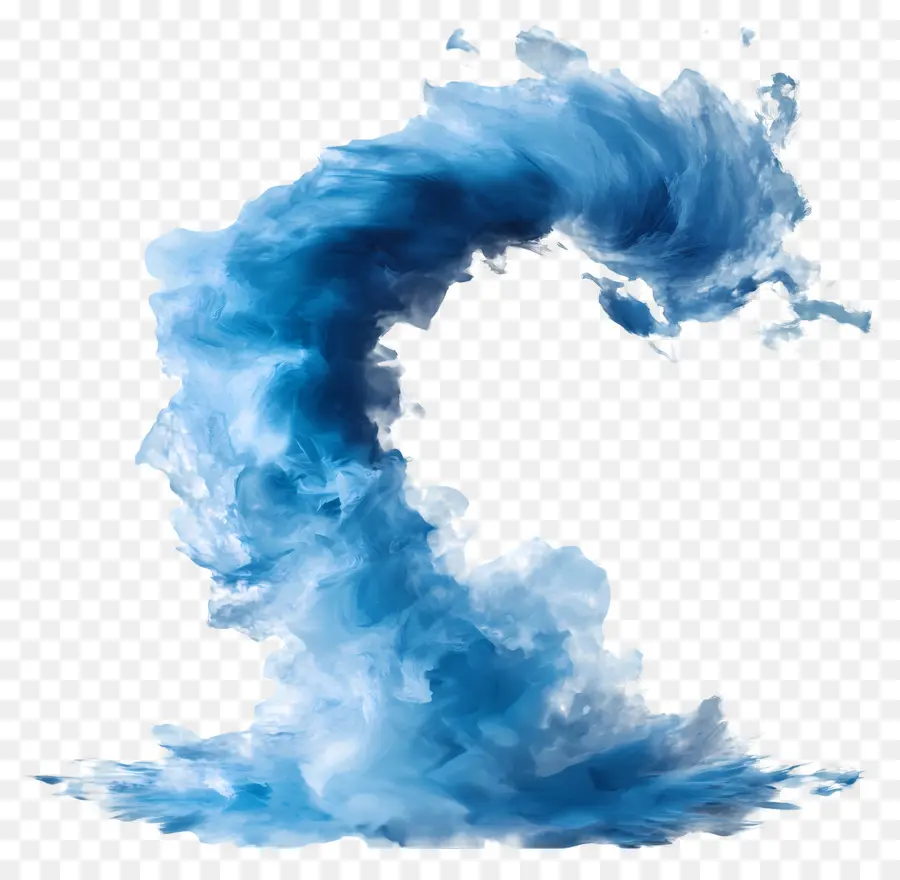 Spiral Air，Pusaran Air Biru PNG