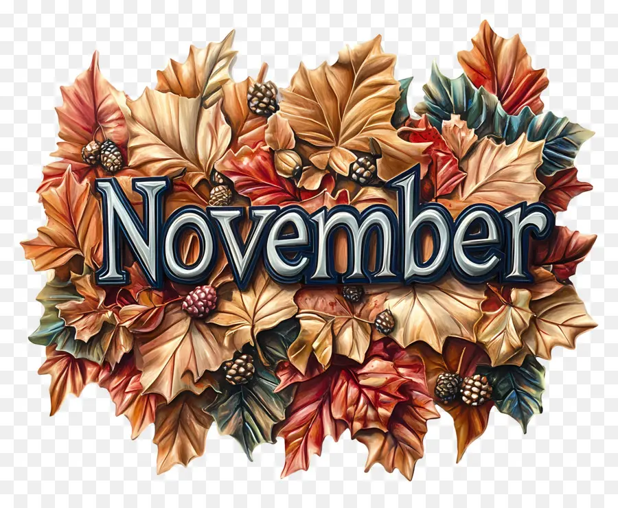 Kata November，Daun November PNG