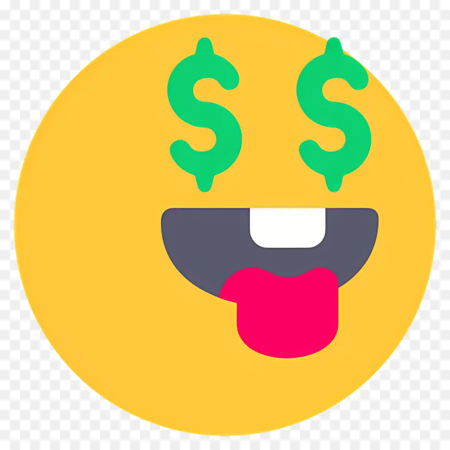 Uang Emoji，Emoji Mata Dolar PNG