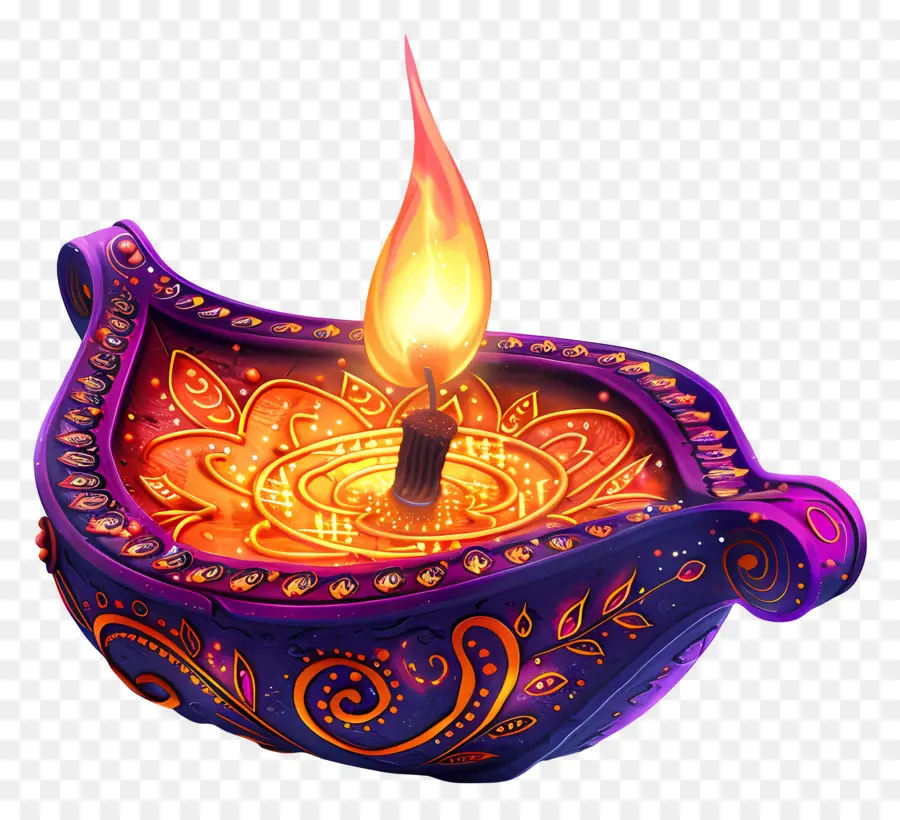 Lampu Diwali，Diya Dekoratif PNG