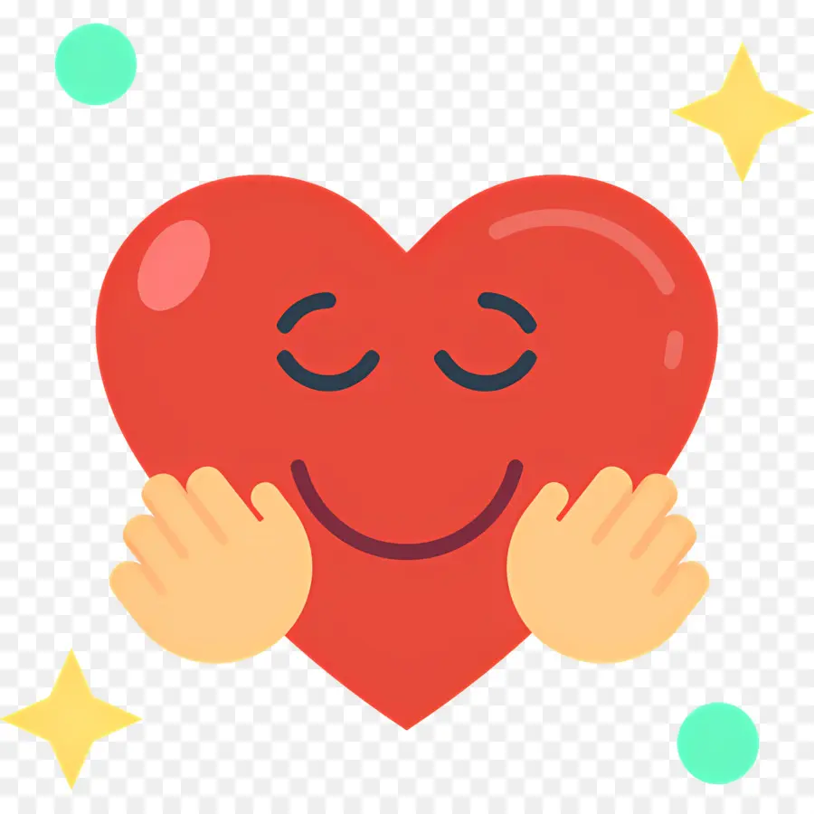 Emoji Hati，Hati Dengan Pelukan PNG