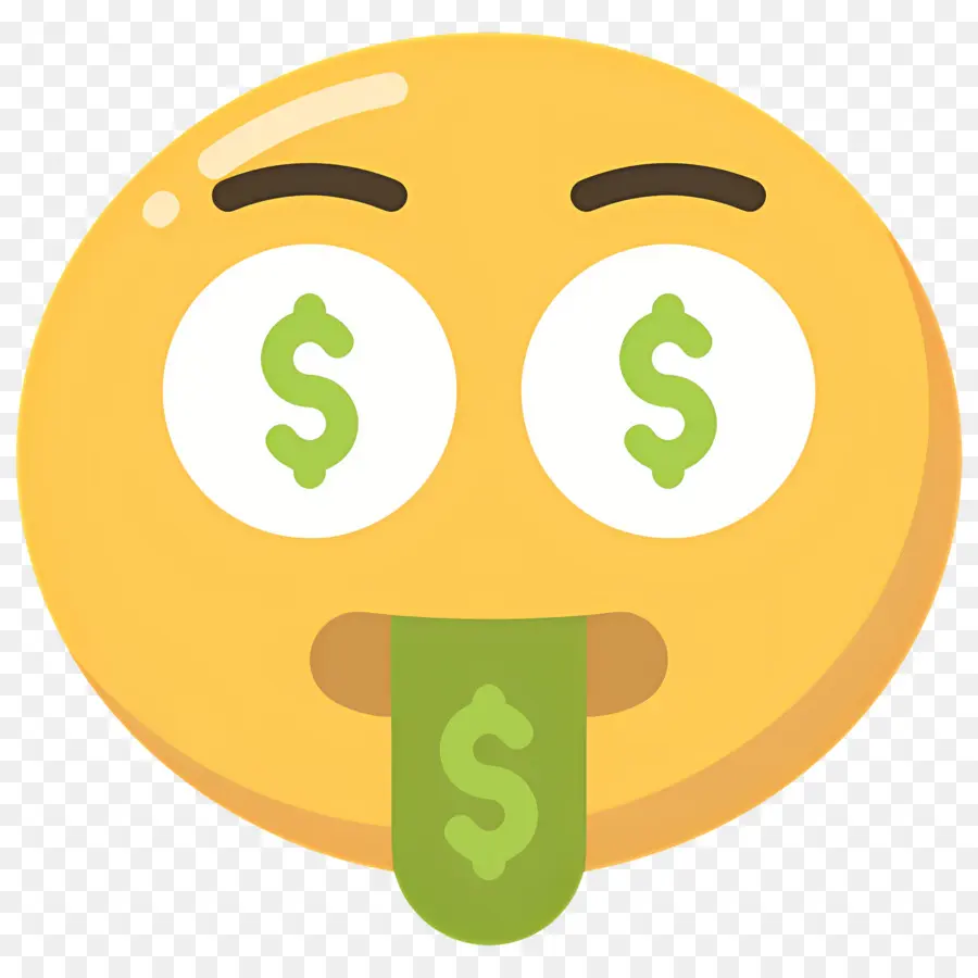 Uang Emoji，Emoji Wajah Uang PNG