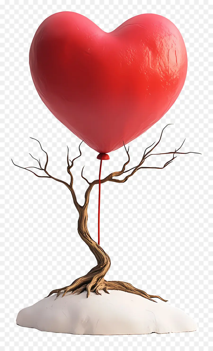 Balon Cinta，Pohon Balon Hati Merah PNG