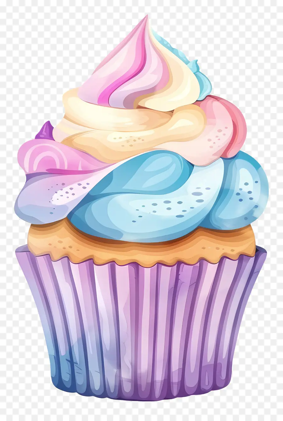 Kue Mangkuk Yang Lucu，Cupcake Dengan Ceri PNG