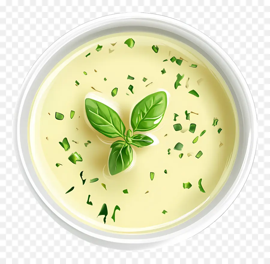 Vichyssoise，Sup Krim Dengan Kemangi PNG