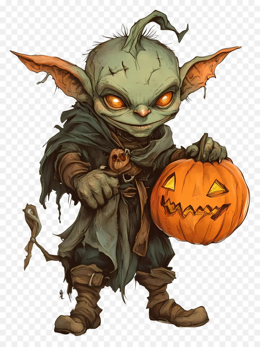 Labu Goblin，Goblin Dengan Labu PNG