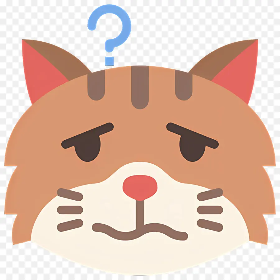 Emoji Bingung，Kucing Bingung PNG