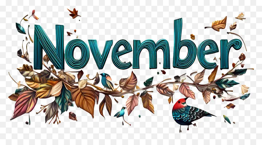 Kata November，Daun November PNG