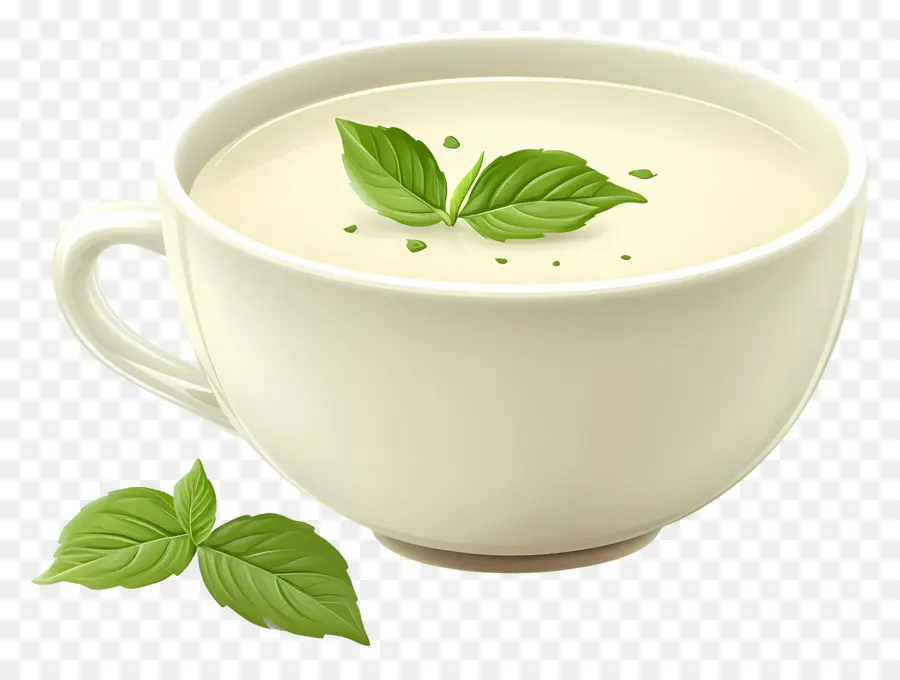 Vichyssoise，Sup Dengan Daun Kemangi PNG