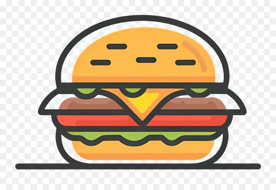 Logo Burger，Burger Sederhana PNG