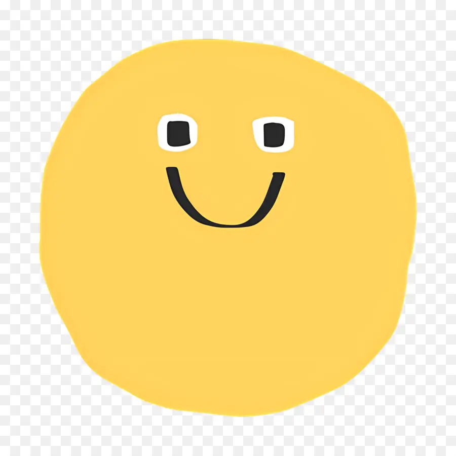 Emoji Senyum，Wajah Tersenyum Yang Digambar Dengan Tangan PNG