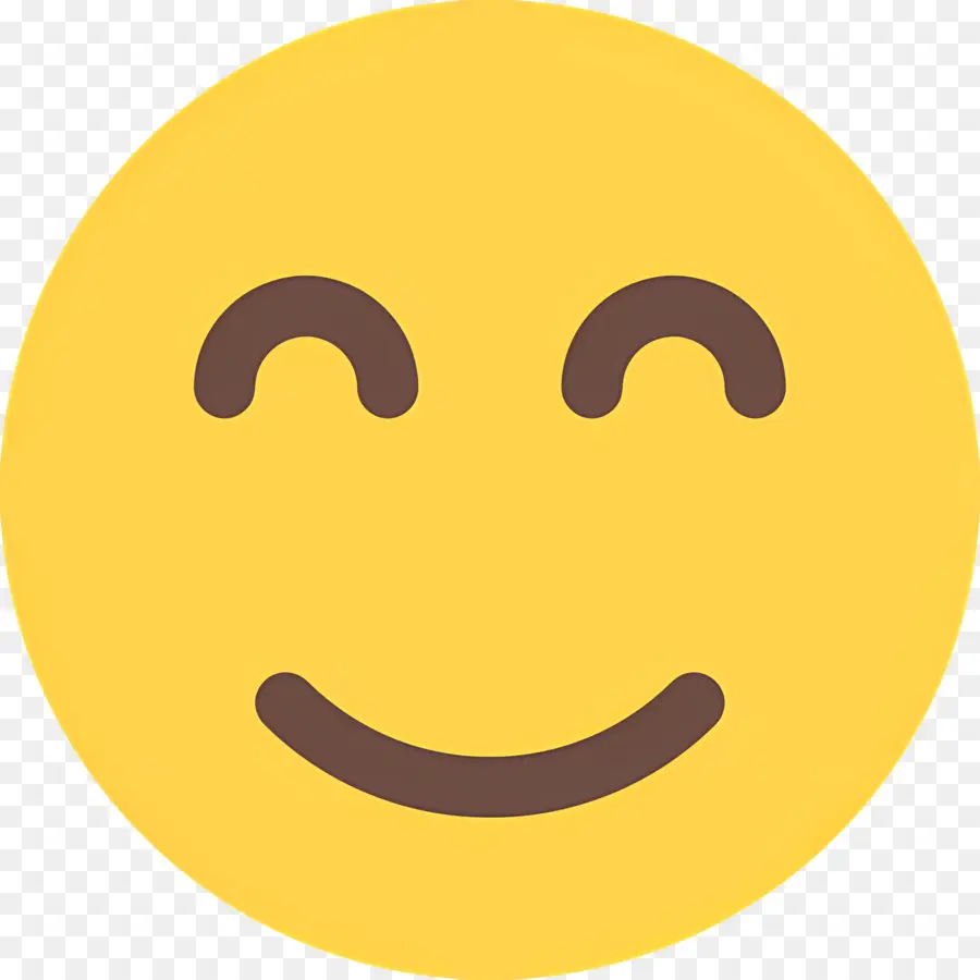 Emoji Senyum，Wajah Tersenyum Kuning PNG