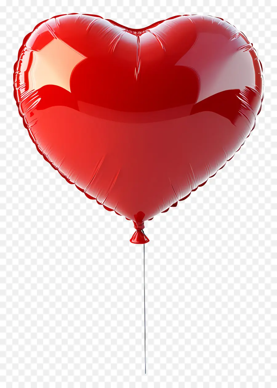 Balon Cinta，Balon Hati Mengkilap PNG