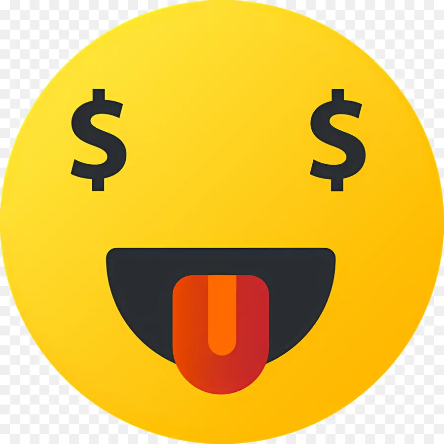 Uang Emoji，Emoji Wajah Uang PNG