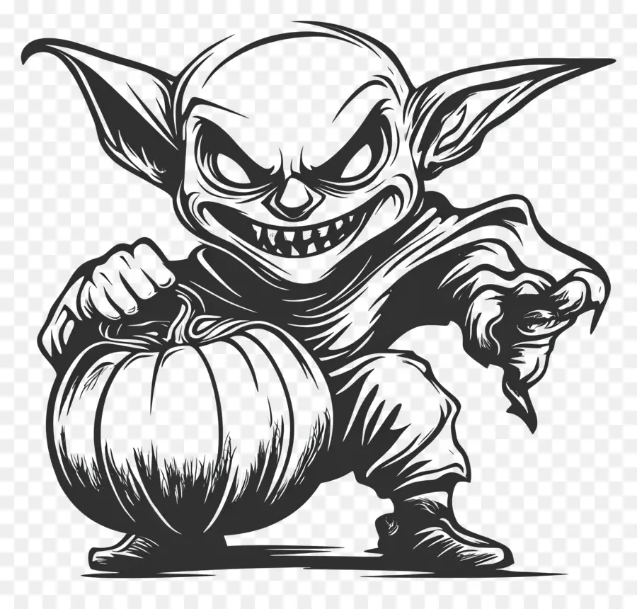 Labu Goblin，Goblin Dengan Labu PNG