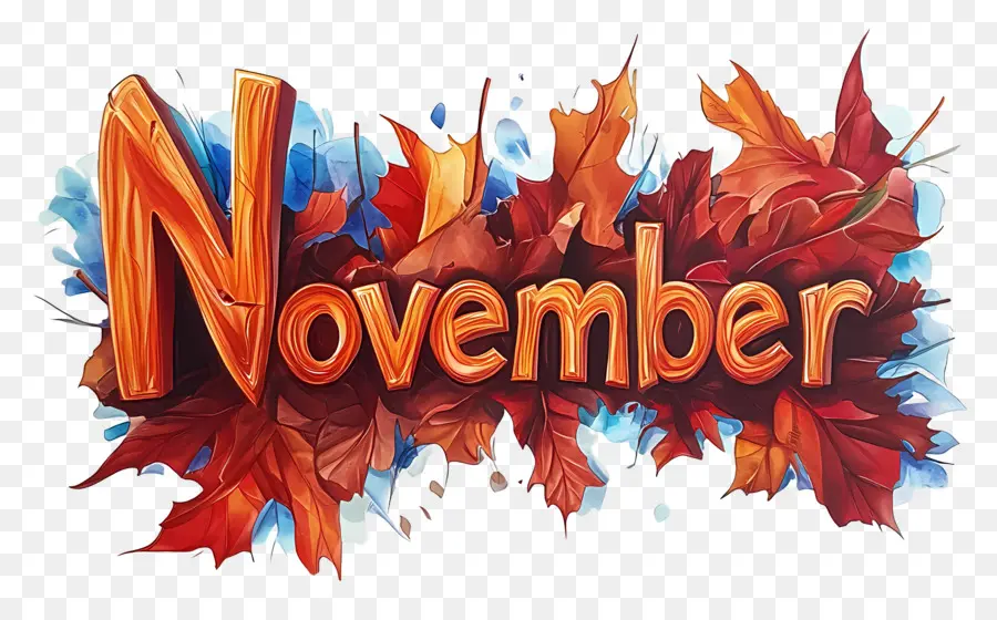 Kata November，Daun November PNG